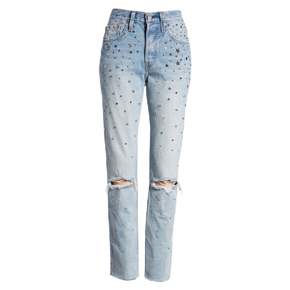 LEVI'S 501 Embellished Slim Jeans NWT RARE!!